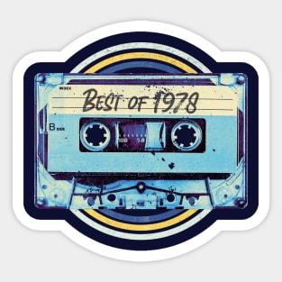 Retro Best of 1978 Mixtape Audio Cassette Tape // Funny Vintage 1978 Birthday Sticker